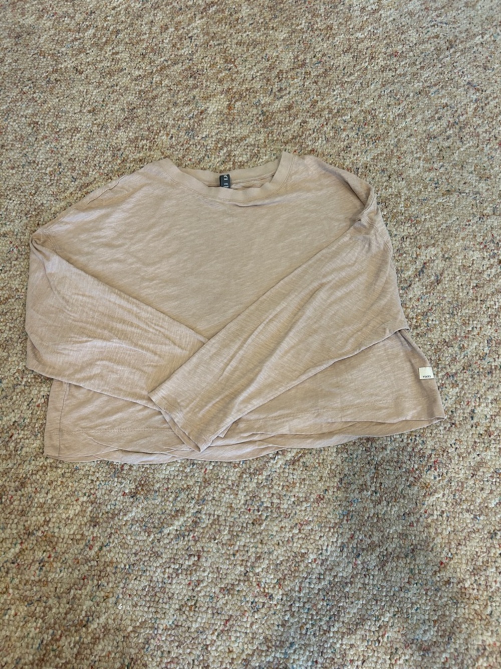 Vuori Beige Crewneck Long Sleeve Top
